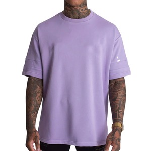 Camisetas de verano personalizadas con estampado, oversize, unisex, de corte holgado y corto, con bajo sin rematar, lavado vintage, para hombre, de tejido grueso - Product Image 4