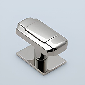 Designer Brass Rectangle Cabinet Knob Round Backplate Furniture Hardware Handle Durable Design Nickel Polished Finished Pulls - Product Image 2