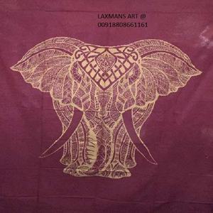 Nuevo algodón elefante oro impreso tamaño Queen sábanas/tapices de pared proveedor mayorista de La India tapiz impreso en oro indio - Product Image 2