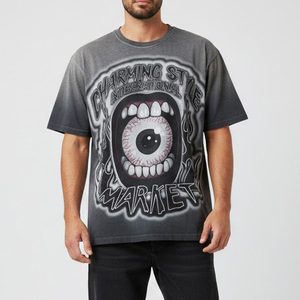 Pantalones Cortos Deportivos Casuales de Verano para Hombre, de Alta Calidad, 230g, Algodón, Estilo Oversize, Estampado Vintage de Estrellas, 100% Algodón Tejido - Product Image 3