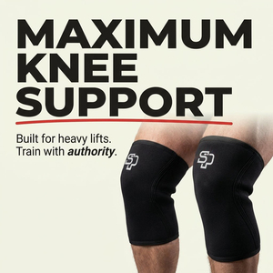 Nouvelles protections de genoux en néoprène rigide de 7 mm avec logo personnalisé pour la musculation, les entraînements de fitness et la compression pour la levée de poids - Product Image 2