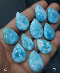 Piedras Negras Lisas de Covelita, Cabujón, Piedra Suelta para Pendientes de Aro - Product Image 3