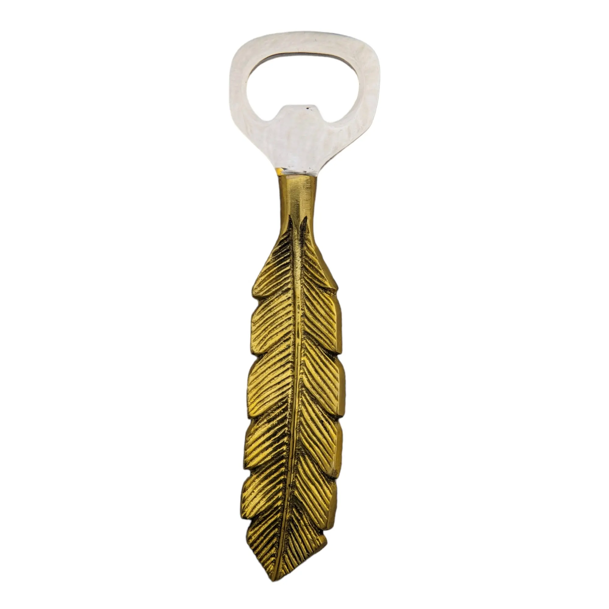 Ouvre-bouteille en métal doré de la meilleure qualité avec poignée en forme de feuille d'arbre pour fêtes d'hôtel de mariage et cuisine