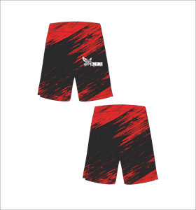 Ferocious Clothing Men's Red <b>Black</b> Printed <b>Board</b> Shorts Mid Waist Elastic Quick Dry Casual Short Shorts - Product Image 1