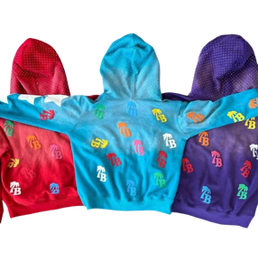 Sweat à capuche oversize à fermeture éclair avec strass, 100% coton molletonné, délavé à l'acide et imprimé en relief, épaules tombantes, pour l'hiver, style décontracté et tendance - Product Image 4