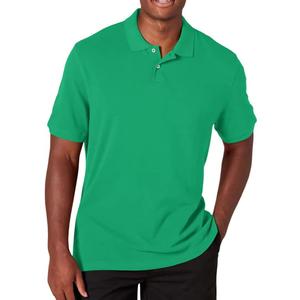 Chemises polo en coton et soie brodées avec logo, de haute qualité, polos de golf unis, polos personnalisés pour hommes - Product Image 5