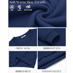 เสื้อสเวตเชิ้ตโอเวอร์ไซส์ผู้ชาย ผ้าฝ้าย/ผ้าฟลีซ สไตล์สตรีทแวร์ ทรงหลวม ใส่ได้ในฤดูหนาว ดีไซน์ใหม่ เสื้อสเวตเชิ้ตโอเวอร์ไซส์แบบพื้นฐาน - Product Image 6