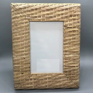 Cadre photo en rotin sur mesure, cadre photo en rotin tressé, cadre photo en rotin naturel, prix de gros direct usine - Product Image 1