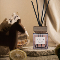 Diffuseurs à roseaux Aikun Fire Free 200ml, parfum boisé longue durée, air frais naturel, aromathérapie longue durée pour chambre à coucher