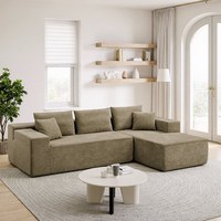 Canapé modulaire en forme de L moderne, compressé et emballé sous vide, canapé sectionnel en mousse haute densité, usine de meubles OEM ODM