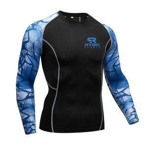 Modern <b>Athletic</b> Style Printed Sublimation Rash Guard Moisture Control Flexible Material Custom Branding Available - Product Image 1