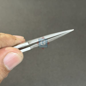 Pince à cils en acier inoxydable la plus vendue, pointe fine et aiguisée pour extensions de cils - Product Image 6