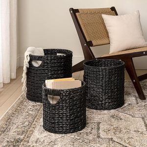Premium Durable Water Hyacinth Baskets Wholesale Stylish Eco-Friendly Solutions for Modern Decorative Living Spaces - Product Image 4