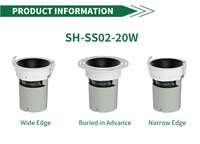 Solutions d'éclairage commerciales pour hôtels : Spot LED encastré personnalisé 7W, 10W, 12W, 15W, 20W, 35W, spectre 2700K/3000K, Ra>90