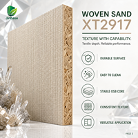 Panneau OSB (Oriented Strand Board) mélaminé Jinbase SXT2917, finition sable tissé, 18 mm, E0, 1220x2440 mm, pour la décoration intérieure scandinave