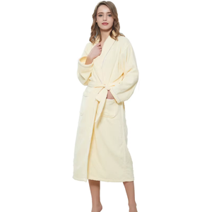 Peignoir en tissu éponge de grande taille, 100% coton, luxueux, unisexe, respirant et confortable. - Product Image 5