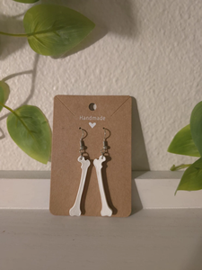 Pendientes de Hueso de Fémur Impresos en 3D, Pulidos, Ecológicos, Joyería Anatómica Divertida - Product Image 2