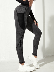 Leggings de yoga pour femmes de haute qualité, taille élastique, nouveaux pantalons élégants, contraste de couleurs, poche, logo personnalisé, meilleur fabricant - Product Image 3