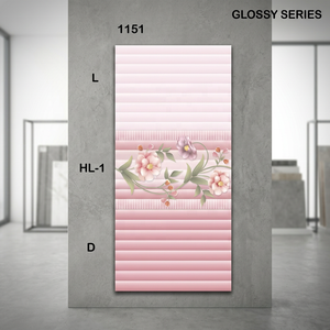Spanish Style Pink Flower 3D Marble Look Hotel Interior Glossy Glazed Ceramic <b>Wall</b> Tiles 200x300mm Vistaar - Product Image 6