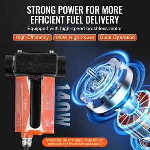 Pompe de transfert de carburant électrique portable 12V DC 5 GPM 1/10 HP avec buse de remplissage automatique et long bec d'entrée pour transfert de diesel - Product Image 5