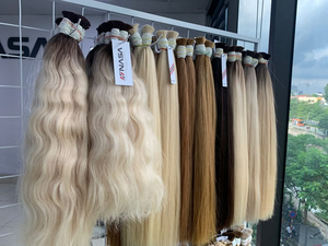 Precio al por mayor Extensiones de cabello a granel Cabello humano vietnamita Double Drown 100 gramos Colores oscuros 20 pulgadas - Product Image 6