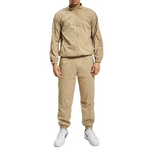 Veste coupe-vent et pantalon de survêtement streetwear à col rond et taille élastique, grande taille, respirant, léger, en polyester/nylon - Product Image 1