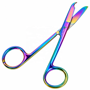 Ciseaux à points Spencer, finition multicolore, acier inoxydable, ciseaux pour retirer les sutures, pour hôpital, clinique, soins infirmiers, approuvés CE et ISO - Product Image 3