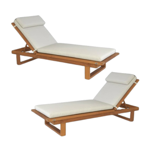 Prix de gros Chaises longues d'extérieur en bois de teck avec coussin Mobilier d'extérieur super confortable à vendre - Product Image 5