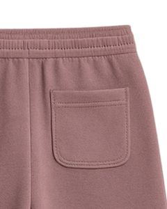 Men Dull Mauve <b>Fleece</b> <b>Shorts</b> Soft Polyester Blend Elastic Waist Eco-Friendly Sustainable Casual Lounge Gym Pants Custom Logo OEM - Product Image 5