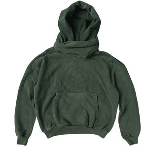 Jersey de peso pesado para hombre, sudadera recortada de felpa francesa de algodón, ropa de invierno con patrón sólido, dobladillo crudo 3D para estampado de hojaldre sin cuerda - Product Image 1