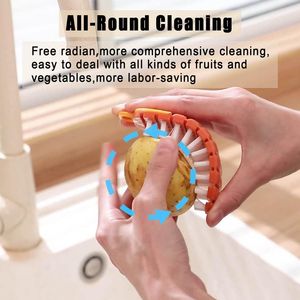 2 Pcs Quick Cleaning <b>Vegetable</b> Brushes All-Kinds <b>Fruit</b> & <b>Vegetable</b> <b>Tools</b> - Product Image 6