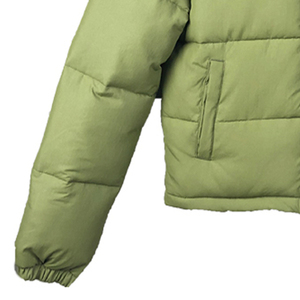 Chaqueta Bomber Unisex Verde Oliva con Capucha, Transpirable, de Secado Rápido, Estilo Urbano, Ropa de Invierno, Lona, Poliéster, Acolchado, Corte Regular - Product Image 2