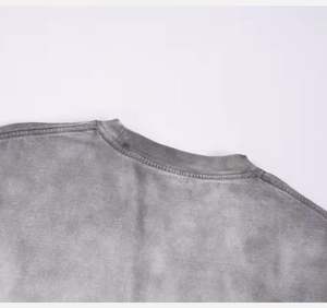 T-shirt pour homme 100 % coton délavé au soleil, coupe ample, imprimé, en coton épais respirant, avec les meilleures caractéristiques, personnalisable (OEM) - Product Image 5