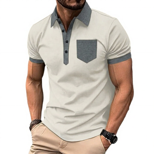 Camisa de Manga Corta para Hombre, Diseño de Parches, Tejido Transpirable Informal, Marca ROLEIN - Product Image 6
