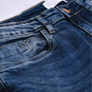 Jean en denim coupe droite classique pour homme, style décontracté urbain, coupe ajustée, bleu délavé, respirant, design rétro, été/hiver - Product Image 3