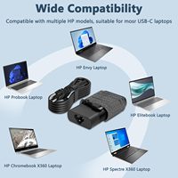 Adaptateur secteur USB C 65W pour ordinateur portable, chargeur rapide PD Type-C pour HP Lenovo ASUS Acer Chromebook