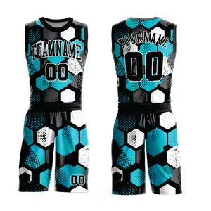 Uniforme de Baloncesto Personalizado de Alta Calidad, Impresión por Sublimación, Mangas Cortas, Transpirable, Tallas Grandes, 100% Poliéster, Logotipo Personalizado - Product Image 1
