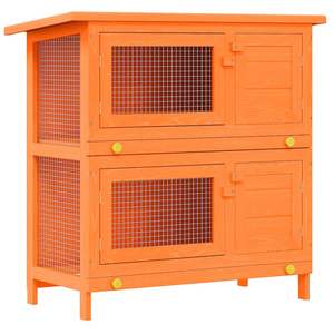 Grande cage rectangulaire en bois brun pour lapins, cage pour animaux de qualité supérieure - Product Image 2