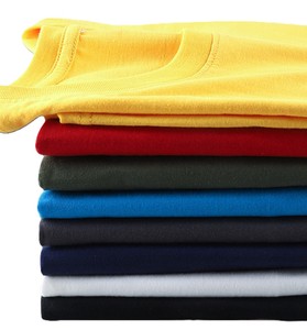 Camiseta Casual Holgada de Cuello Redondo, 180g, Algodón Peinado CVC, con Logotipo Bordado Personalizado, Precio de Fábrica CN, Bangladesh - Product Image 3
