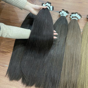 ลดราคาสุดคุ้ม! ผมต่อแท้เวียดนาม 100% แบบเป็นมัด สีสำเร็จรูป คุณภาพสูง ไม่หลุดร่วง ไม่พันกัน เงางามดุจแพรไหม - Product Image 1