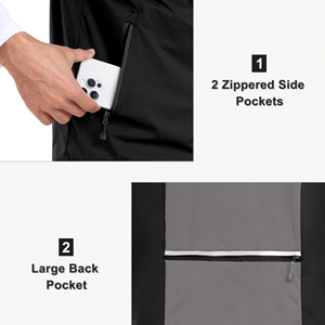 Veste de baseball et softball pour hommes, résistante à l'eau, avec fermeture éclair quart de tour et bas ajustable, avec service OEM ODM - Product Image 2