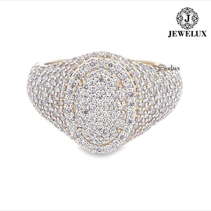 Jewelux 18K Gold Filled Cocktail <b>Ring</b> Round Brilliant Cut Diamond Unisex Luxury Fine Jewelry From <b>Indian</b> Supplier - Product Image 2