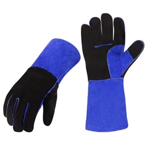 Gants de soudeur résistants à la chaleur en cuir de vachette pleine fleur de qualité supérieure, usage général, certifiés CE - Product Image 5