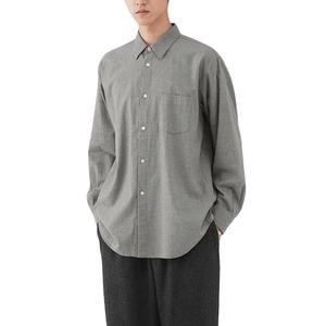 Chemise habillée pour homme tendance 2026, couleur unie, décontractée, en tissu Oxford, manches longues, coupe ajustée, écologique, séchage rapide, confortable - Product Image 1