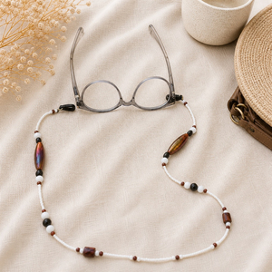Cadena para Gafas con Cuentas, Correa Antideslizante de Acetato para el Cuello, para Sujetar Gafas - Product Image 5