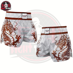 Shorts de boxe Muay Thai personnalisés imprimés, extensibles, respirants, légers, 100% polyester pour l'entraînement - Product Image 5