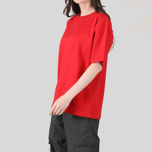 เสื้อยืดโอเวอร์ไซส์ผู้หญิงไซส์ใหญ่ MOQ ต่ำ ผ้าเจอร์ซีย์ 100% ผ้าฝ้าย ระบายอากาศดี เหมาะสำหรับฤดูร้อน สไตล์ลำลอง สีพื้น รับสกรีนโลโก้ คุณภาพสูง - Product Image 2