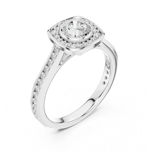 แหวนทองคำ 14K โรสโกลด์ ประดับเพชรทรงกลมเพาะเลี้ยงในห้องปฏิบัติการ สำหรับผู้หญิง สวมใส่ได้ทุกวัน |   เพชรที่เพิ่งเพาะเลี้ยง - Product Image 6