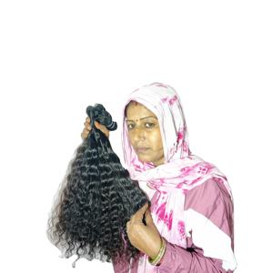 Cutícula natural alineada 100% paquetes de Virgen cruda sin químicos rizado joven vendedores Templo Vietnamita extensiones de cabello humano - Product Image 5