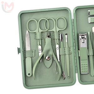 16 Piece <b>Nail</b> Kit Manicure Pedicure Set Stainless Steel Portable <b>Case</b> Classic Style 10 in 1 Grooming Tools - Product Image 2